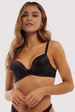Deja Day Sophia Black Plunge & Push Up Bra