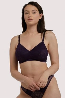 Deja Day Emma Vine Purple Ultimate Comfort Wireless Bra Bras