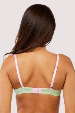 Deja Day Grace Green Supportive Plunge Mesh Bra 9 Deja Day Grace Green Supportive Plunge Mesh Bra