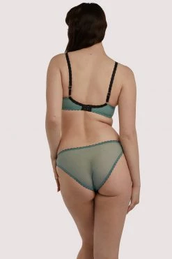 Deja Day Grace Mesh Net Green Moss And Black Brazilian Brief 11 Deja Day Grace Mesh Net Green Moss And Black Brazilian Brief