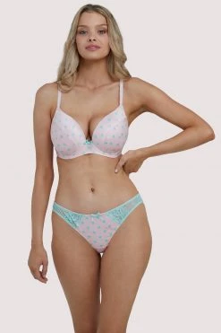 Deja Day Sophia Pink & Green Polka Brazilian Brief 8 Deja Day Sophia Pink & Green Polka Brazilian Brief