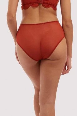 Deja Day Emma Ginger High Waisted Brief Knickers