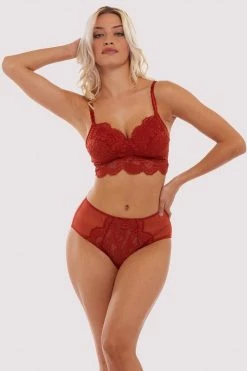 Deja Day Emma Ginger High Waisted Brief Knickers