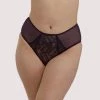 Deja Day Emma Vine Purple High Waist Brief Knickers