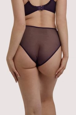Deja Day Emma Vine Purple High Waist Brief Knickers 10 Deja Day Emma Vine Purple High Waist Brief Knickers
