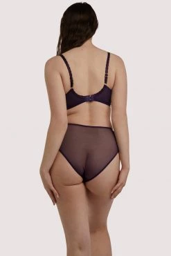 Deja Day Emma Vine Purple High Waist Brief Knickers 9 Deja Day Emma Vine Purple High Waist Brief Knickers