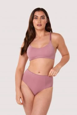 Deja Day New In Second Skin Rose Recycled Crop Top Bra