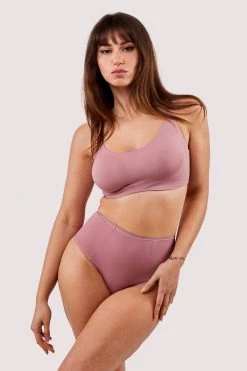 Deja Day New In Second Skin Rose Recycled Crop Top Bra