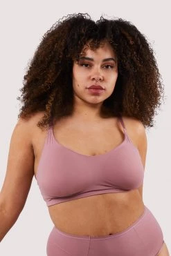 Deja Day New In Second Skin Rose Recycled Crop Top Bra