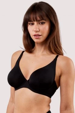 Deja Day New In Second Skin Black Recycled Plunge Bra