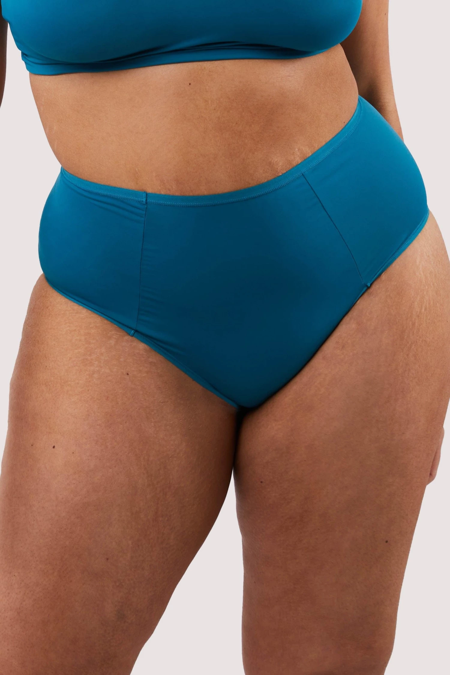 Deja Day Second Skin Teal Recycled Highwaist Brief 2 Deja Day Second Skin Teal Recycled Highwaist Brief