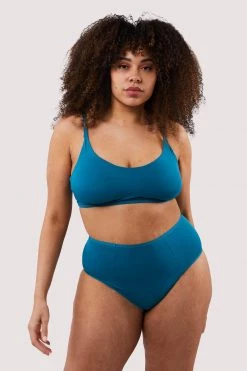 Deja Day Second Skin Teal Recycled Highwaist Brief 15 Deja Day Second Skin Teal Recycled Highwaist Brief