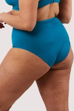 Deja Day Second Skin Teal Recycled Highwaist Brief 14 Deja Day Second Skin Teal Recycled Highwaist Brief