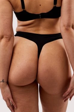 Deja Day New In Second Skin Black Recycled Thong