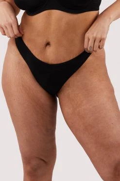 Deja Day New In Second Skin Black Recycled Thong