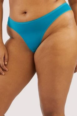 Deja Day Second Skin Teal Recycled Thong