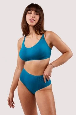 Deja Day Second Skin Teal Recycled Highwaist Brief 11 Deja Day Second Skin Teal Recycled Highwaist Brief