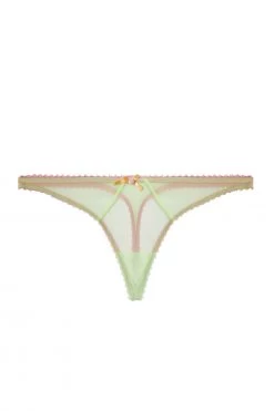Deja Day Grace Green Mesh Thong New In