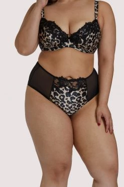 Dita Von Teese Lingerie Millicent Leopard High Waist Curve Brief Knickers