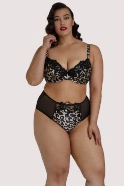 Dita Von Teese Lingerie Millicent Leopard High Waist Curve Brief Knickers