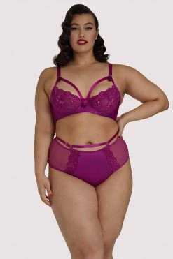 Dita Von Teese Lingerie Madame X Magenta Plunge Curve Bra Bras