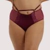 Dita Von Teese Lingerie Knickers Madame X Dark Cherry High Waist Curve Brief