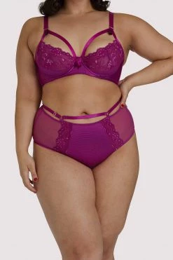 Dita Von Teese Lingerie Madame X Magenta Curve High Waist Brief