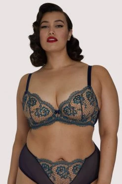 Dita Von Teese Lingerie New In Bras Evelina Blue Curve Bra