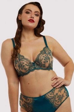 Dita Von Teese Lingerie Severine Shady Spruce Bra Curve New In Bras