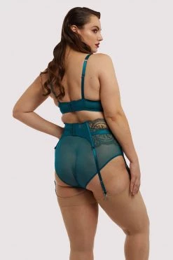 Dita Von Teese Lingerie Severine Shady Spruce Suspender Curve