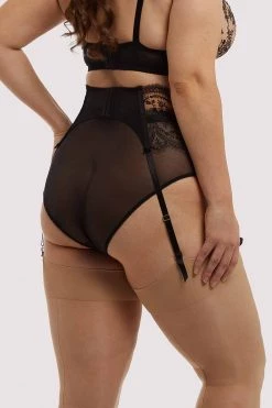 Dita Von Teese Lingerie Suspenders Severine Black Suspender Curve