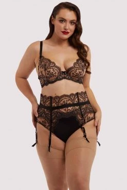 Dita Von Teese Lingerie Suspenders Severine Black Suspender Curve