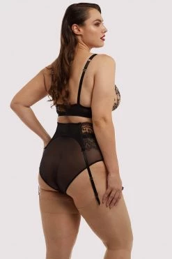 Dita Von Teese Lingerie Suspenders Severine Black Suspender Curve