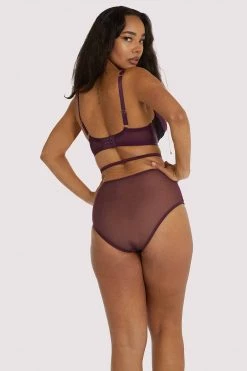 Playful Promises Muriel Purple Lace Quarter Cup Bra 24 Playful Promises Muriel Purple Lace Quarter Cup Bra