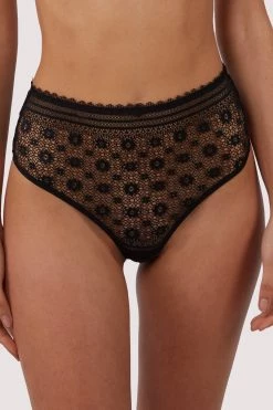 FFFB X PP Maia Black High Waisted Lace Thong