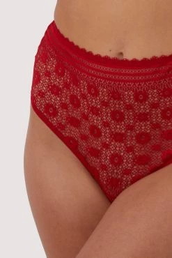 FFFB X PP New In Maia Red High Waisted Lace Thong 14 FFFB X PP New In Maia Red High Waisted Lace Thong