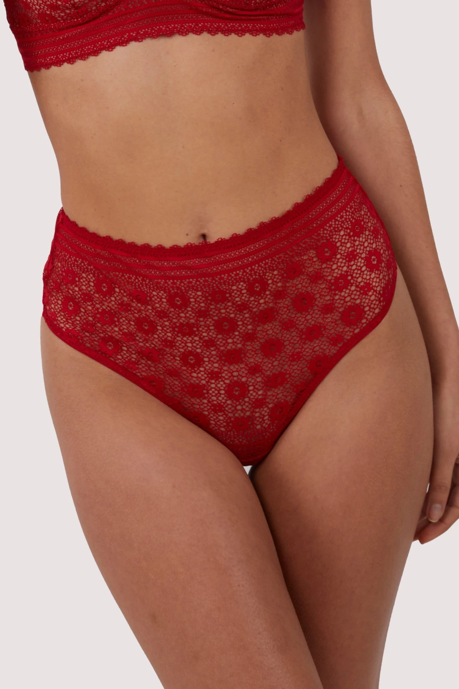 FFFB X PP New In Maia Red High Waisted Lace Thong 1 FFFB X PP New In Maia Red High Waisted Lace Thong