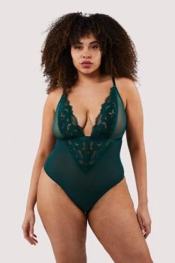 FFFB X PP Gaia Forest Green Lace And Mesh Body