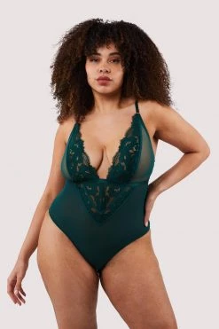FFFB X PP Gaia Forest Green Lace And Mesh Body