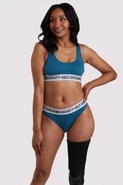 Felicity Hayward X PP X PP Self Love Teal Crop Top New In Bras