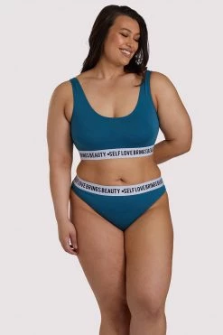 Felicity Hayward X PP X PP Self Love Teal Crop Top New In Bras