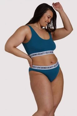 Felicity Hayward X PP X PP Self Love Teal Crop Top New In Bras