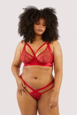 Felicity Hayward X PP New In Mercury Red Harness Mesh Balcony Bra 28 Felicity Hayward X PP New In Mercury Red Harness Mesh Balcony Bra