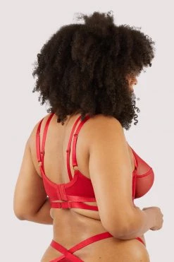 Felicity Hayward X PP New In Mercury Red Harness Mesh Balcony Bra 29 Felicity Hayward X PP New In Mercury Red Harness Mesh Balcony Bra