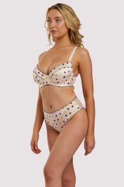 Felicity Hayward X PP X PP Rowswell Polka Dot Peach Bra New In Bras