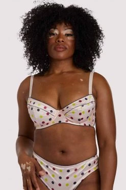 Felicity Hayward X PP X PP Rowswell Polka Dot Peach Bra New In Bras