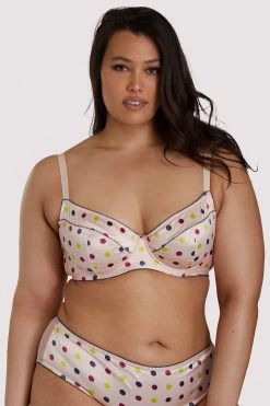 Felicity Hayward X PP X PP Rowswell Polka Dot Peach Bra New In Bras