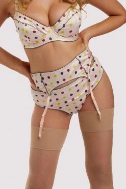 Felicity Hayward X PP X PP Rowswell Polka Dot Peach Suspender