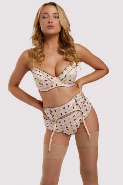 Felicity Hayward X PP X PP Rowswell Polka Dot Peach Suspender
