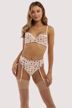 Felicity Hayward X PP X PP Rowswell Polka Dot Peach Bra New In Bras